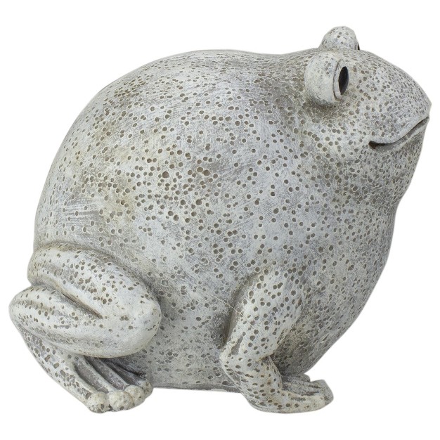 Frog Figurine Outdoor Garden Statue White brown