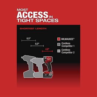 MW M18 FUEL 18-Volt Lithium-Ion Brushless Cordless 38 in. Compact Impact Wrench wFriction Ring High Output Kit 2854-21HO