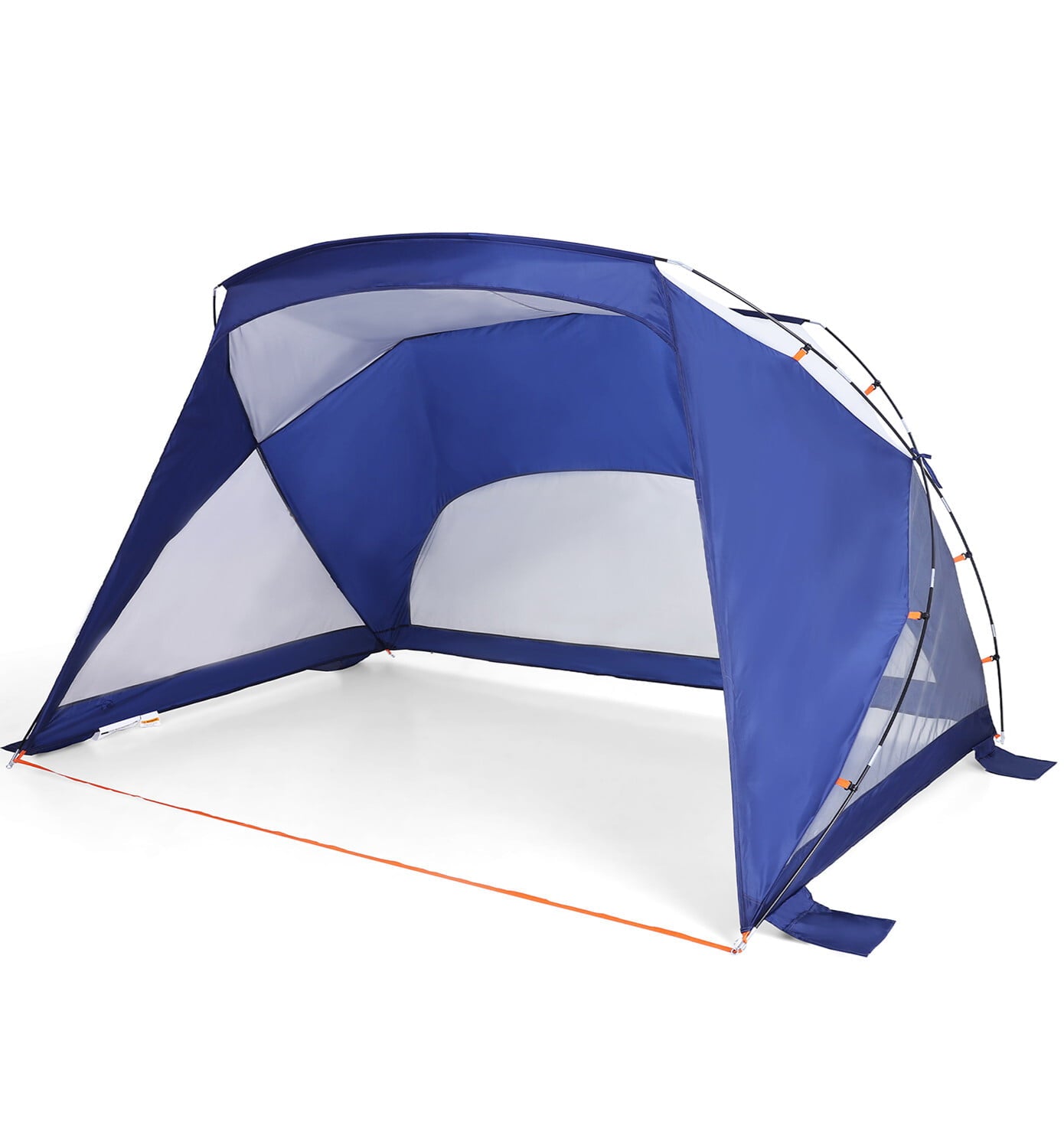 Alpha Camp 9' x 6' Beach Tent Sun Shelter UPF 50+ Portable Tent for 3-4 Person with Carry Bag， Navy Blue