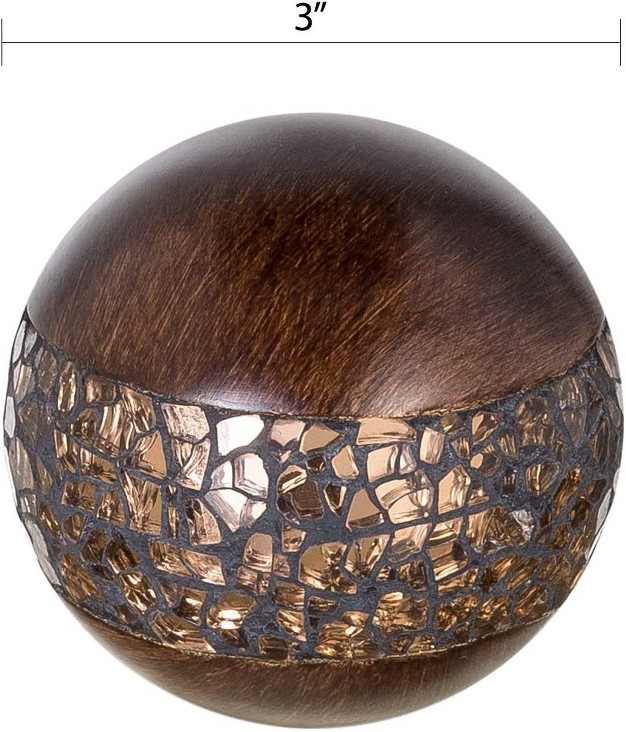 Creative Scents Schonwerk Decorative Orbs Set Of 3 Brown