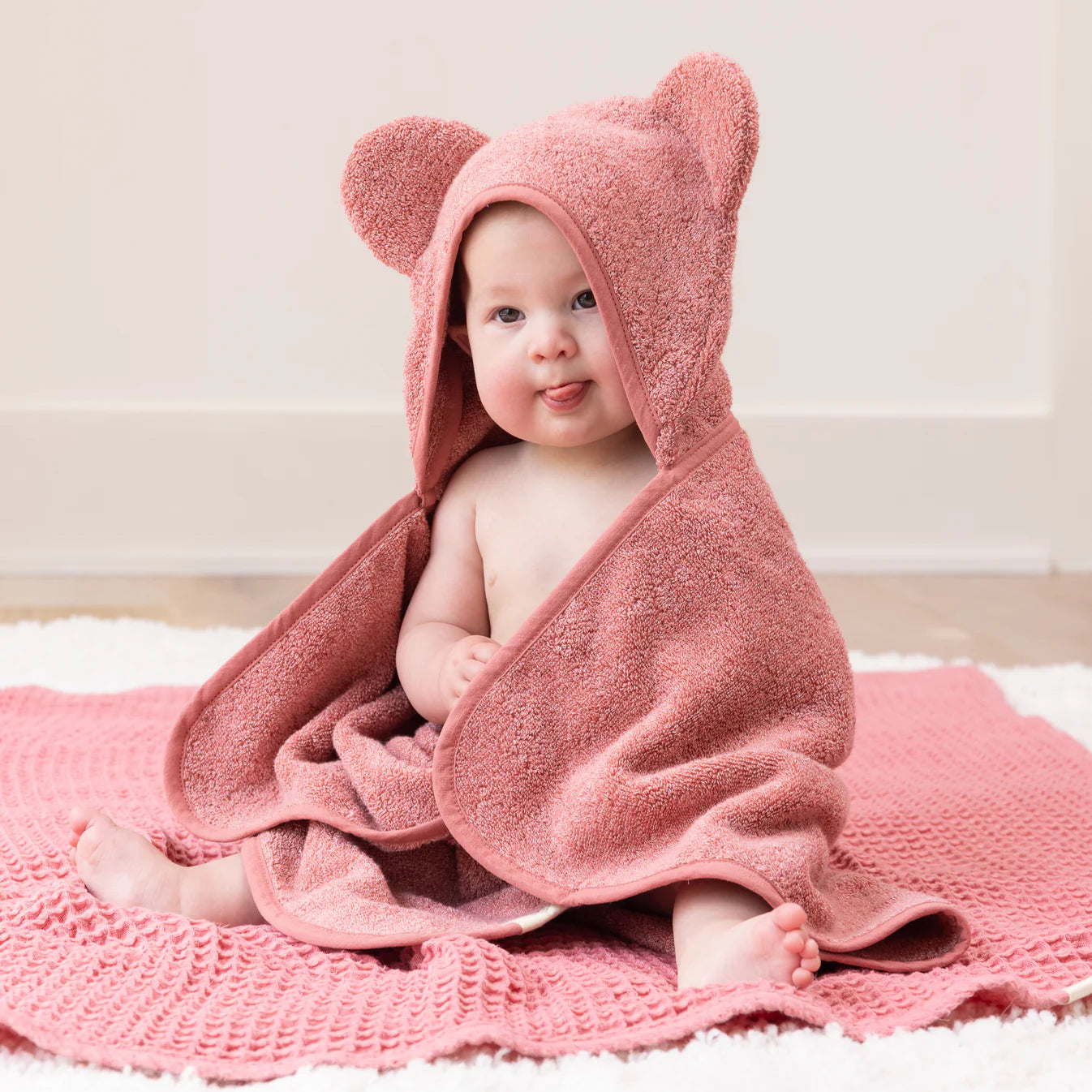 Hooded Towel Wash Mitt Watermelon