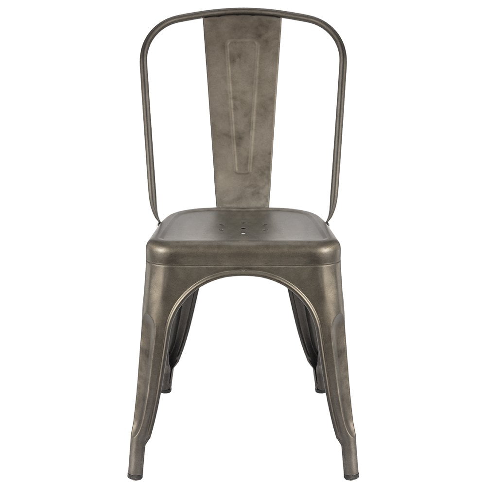 Lacoo Bistro Dining Chair， Set of 4， Gunmetal