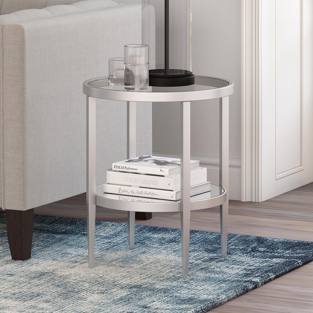 Silver Orchid Carol Mirrored Side Table