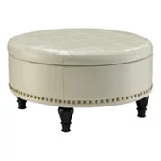 OSP Home Furnishings Augusta Storage Ottoman