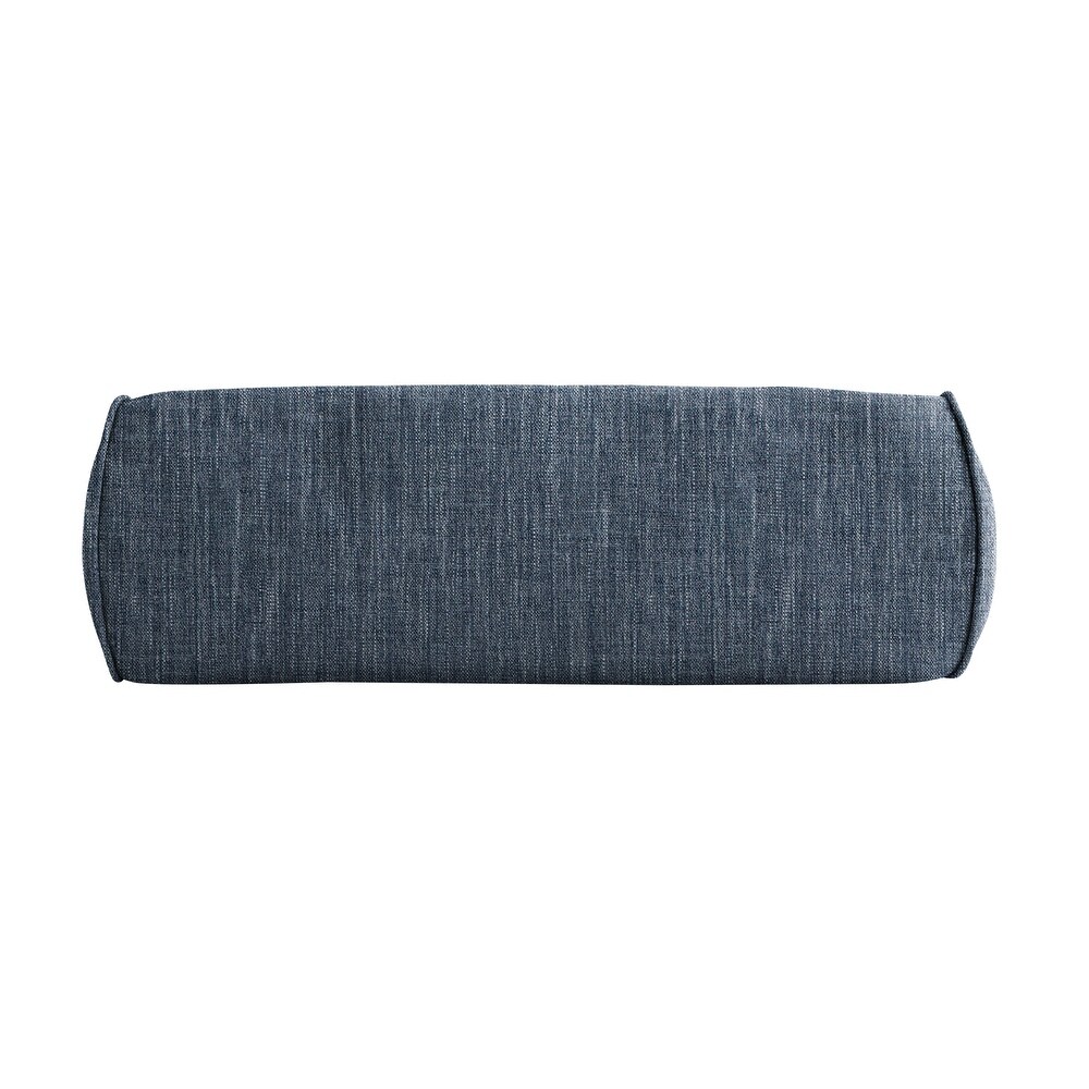 Sorra Home Corded Linen Texture Bolster Pillow