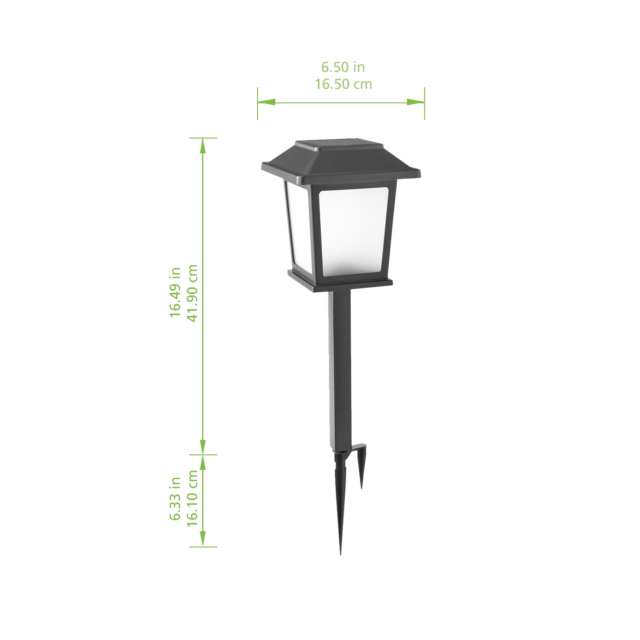 Better Homes and Gardens Solar Powered Black Metal LED Landscape Pathway Light， 30 Lumens