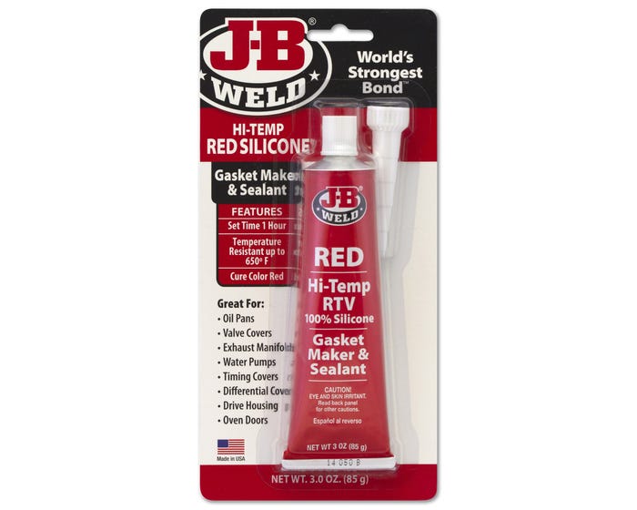 J-B Weld Red High Temperature RTV Silicone Gasket Maker and Sealant， 3 oz. - 31314