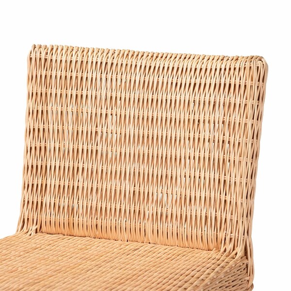 Athena Modern and Contemporary Natural Finished Rattan Counter Stool