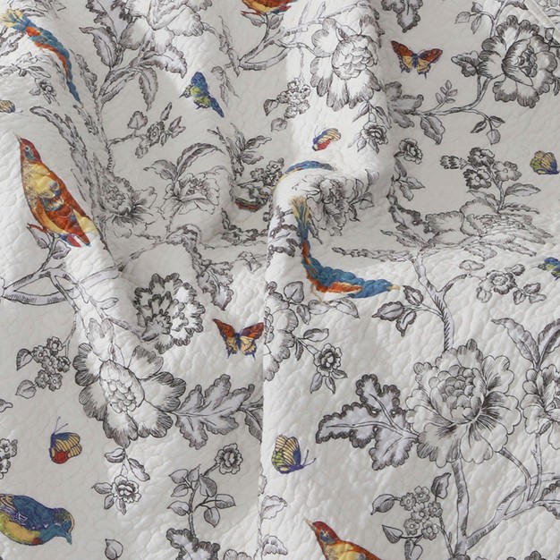 Mockingbird Toile Quilted Throw Levtex Home