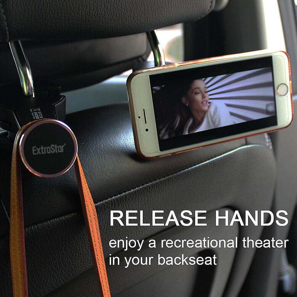 Magnetic Car Headrest Mount Phone Holder 360 Degree Rotatio (2-pack)