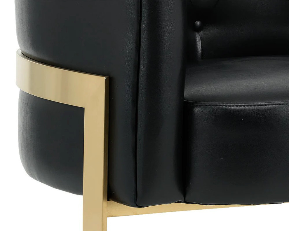 Fuentes Lounge Chair  Cantina Black   Contemporary   Armchairs And Accent Chairs   by Peachtree Fine Furniture  Houzz