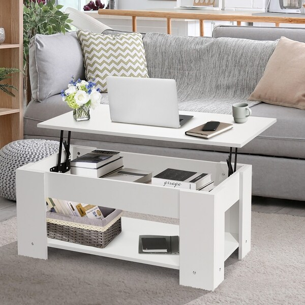 Costway Lift Top Coffee Table Modern Accent Table w/Hidden Storage - See Details