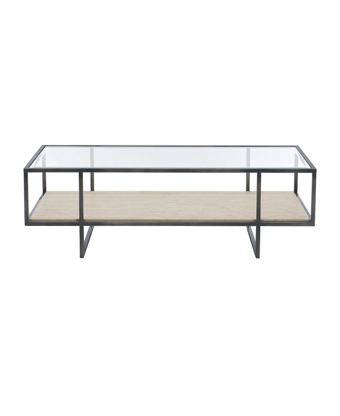 Bernhardt Harlow Metal Rectangular Cocktail Table