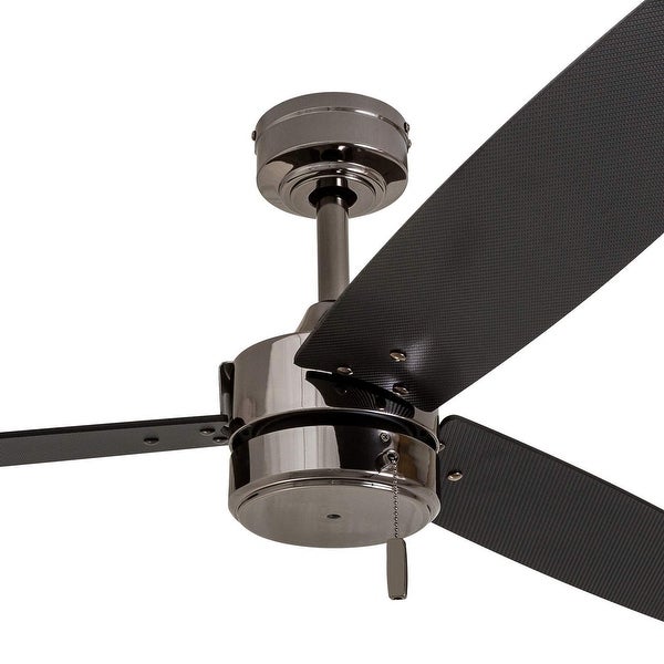 Prominence Home Journal Indoor/Outdoor Ceiling Fan， Damp Rated， Contemporary， Gun Metal - 52-inch Shopping - The Best Deals on Ceiling Fans | 34777946