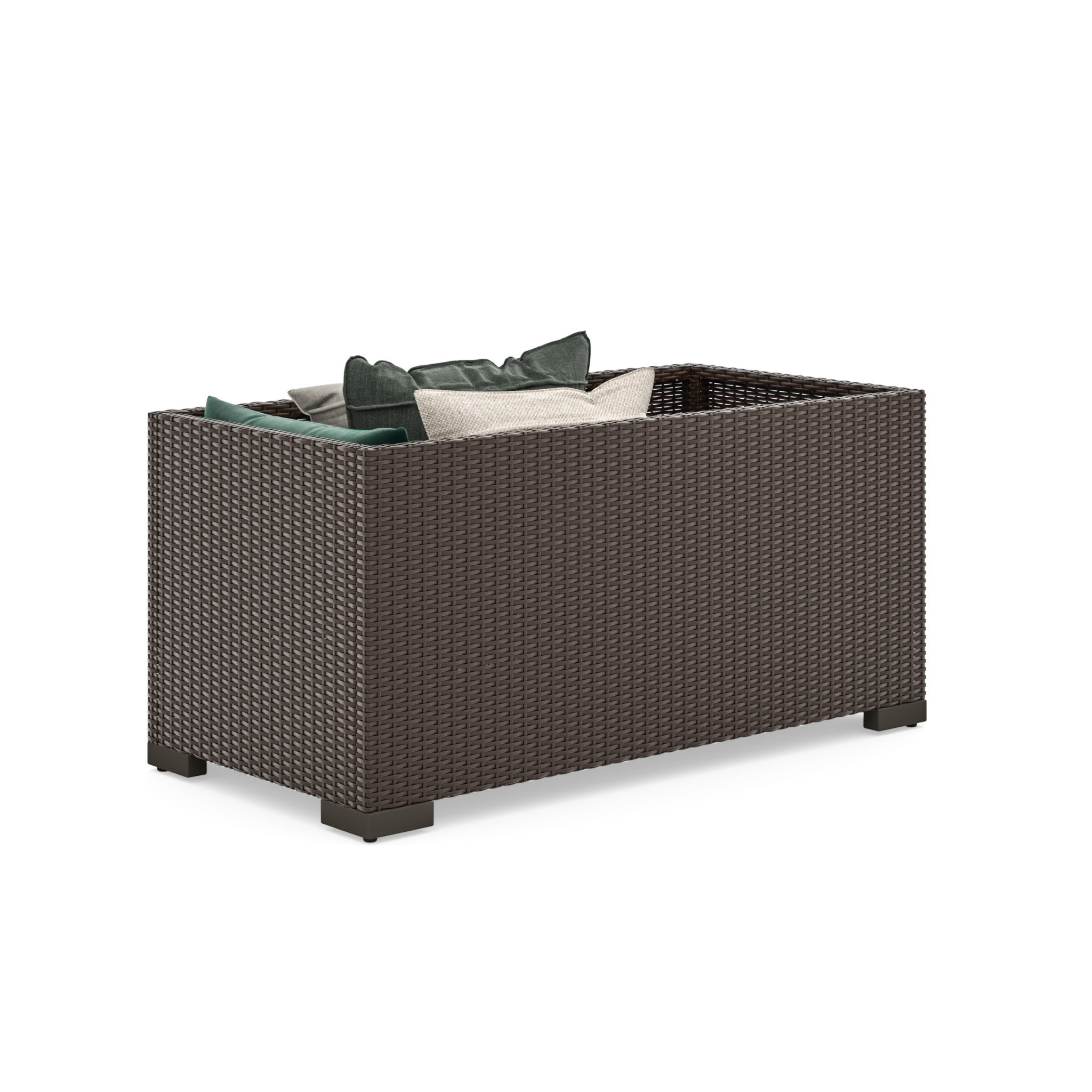 Palm Springs Brown Outdoor Storage Table