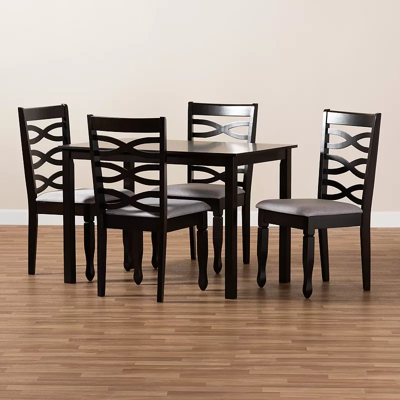 Baxton Studio Lanier Dining Table and Chair 5-piece Set