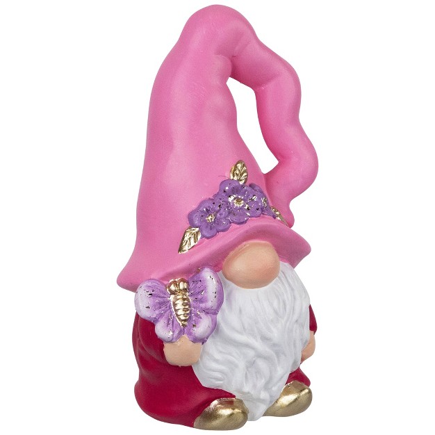 Northlight Spring Gnome Figurine And Butterfly 7 quot Pink And Fuchsia