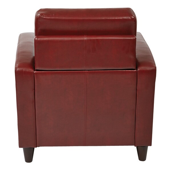 Copper Grove Mandevilla Club Chair in Environmentally Friendly Eco Leather/ Solid Wood Legs