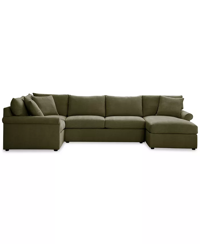 Furniture Wrenley 138 4-Pc. Fabric Modular Chaise Sectional Sofa