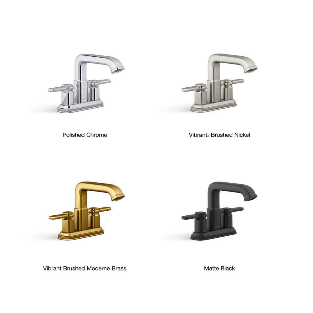 KOHLER Numista 4 in Centerset 2Handle Bathroom Faucet in Vibrant Brushed Moderne Brass