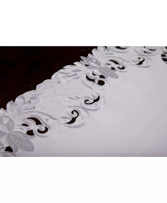 Xia Home Fashions Garden Trellis Embroidered Cutwork Table Runner 15 x 34