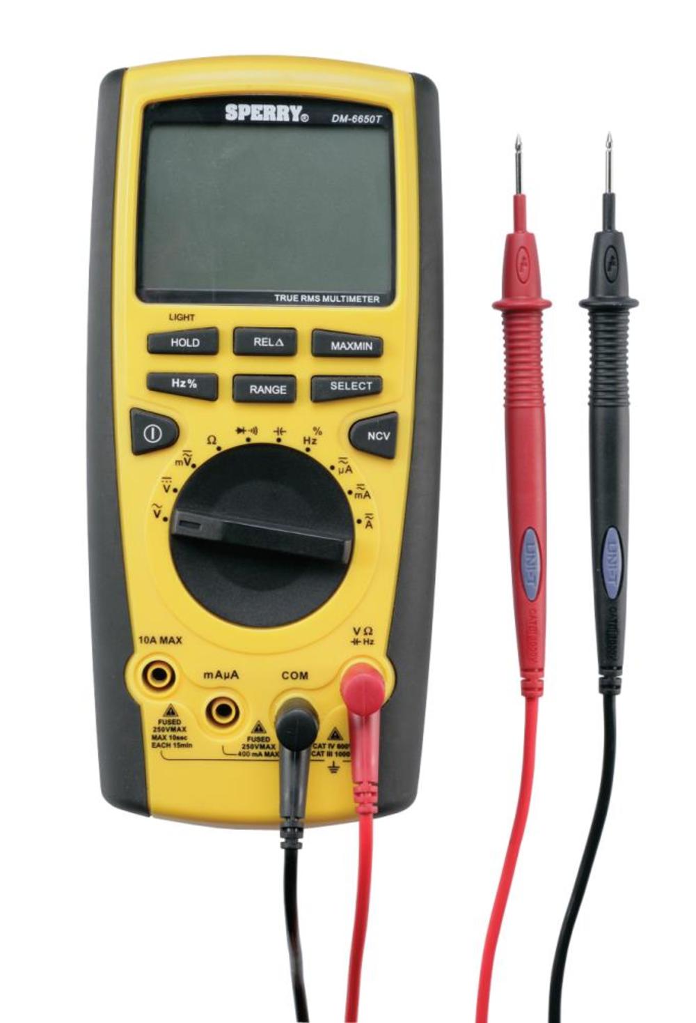 True RMS Digital Multimeter， 10 Function， 10 Auto Range ;