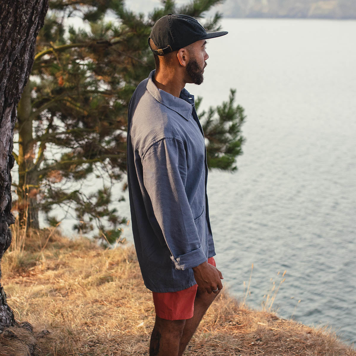 Forage Hemp Overshirt - Stone Blue