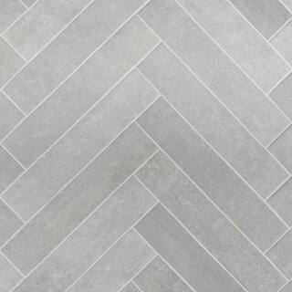 Ivy Hill Tile Sanskrit Gray 3.89 in. x 19.37 in. Matte Porcelain Floor and Wall Tile (7.85 sq. ft.Case) EXT3RD105715