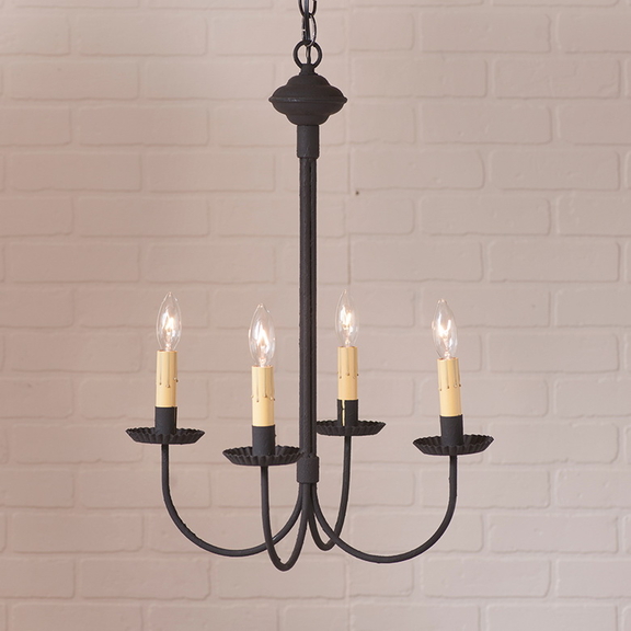 Irvin's Tinware 9202BK 4 Arm Grandview Chandelier ...