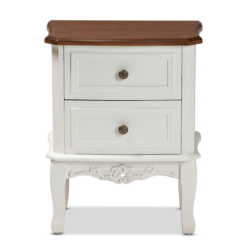 Baxton Studio Darlene White Nightstand