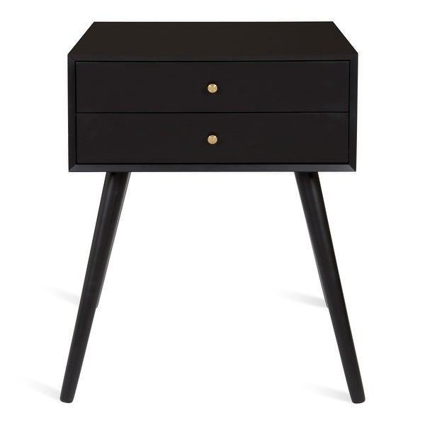 Kate and Laurel Finco Nightstand Side Table with 2 Drawers