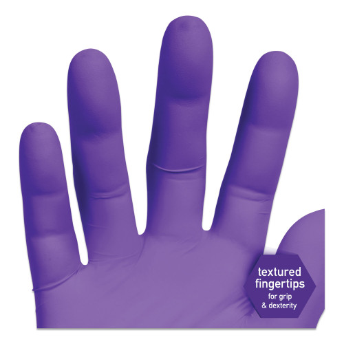 Kimtech PURPLE NITRILE Exam Gloves， 242 mm Length， Large， Purple， 1，000/Carton (55083CT)