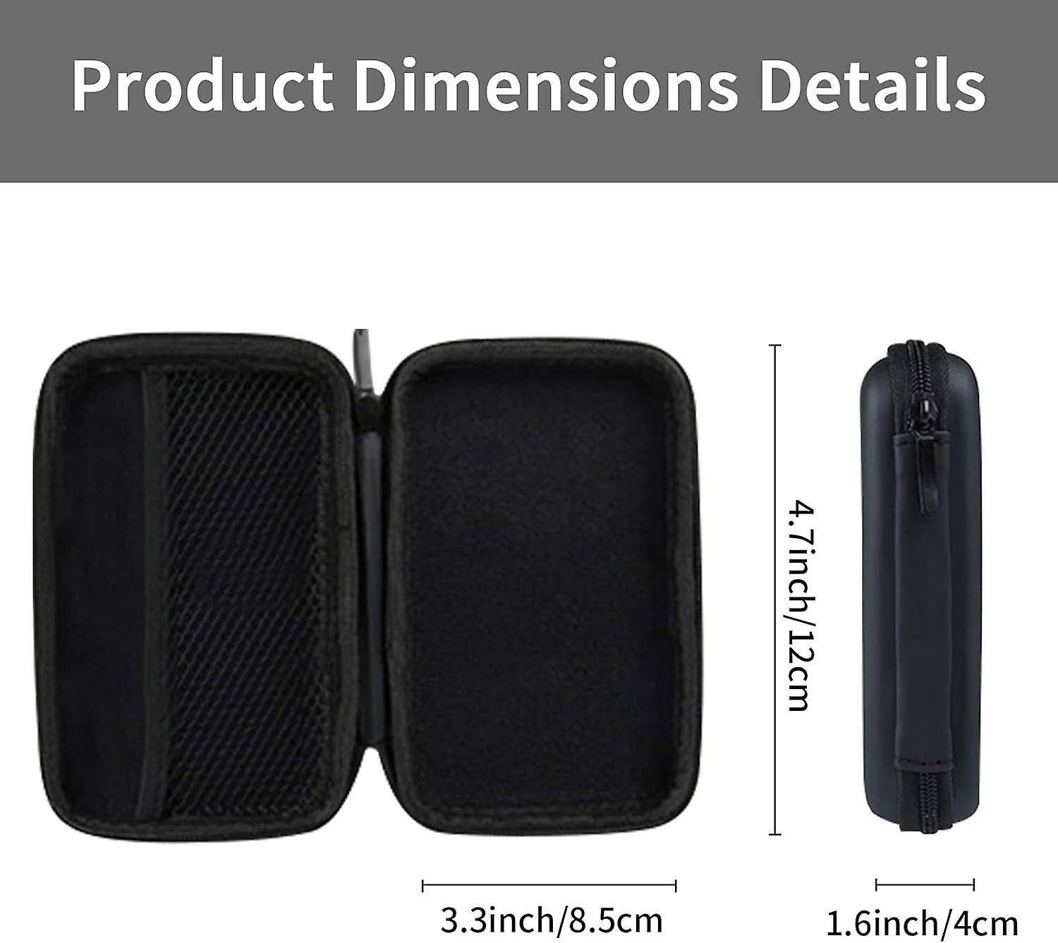 Black Earbuds Case，portable Mini Headphone Storage Bags，small Eva Hard Protective Organizer Case For Headset，sd Card，camera Chips，usb Charging Cable