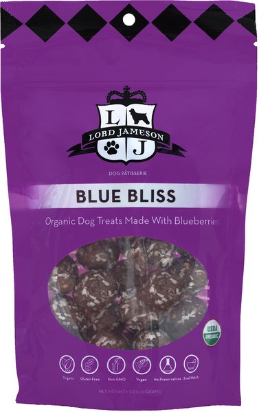 Lord Jameson Blue Bliss Vegan Dog Treats， 6-oz bag