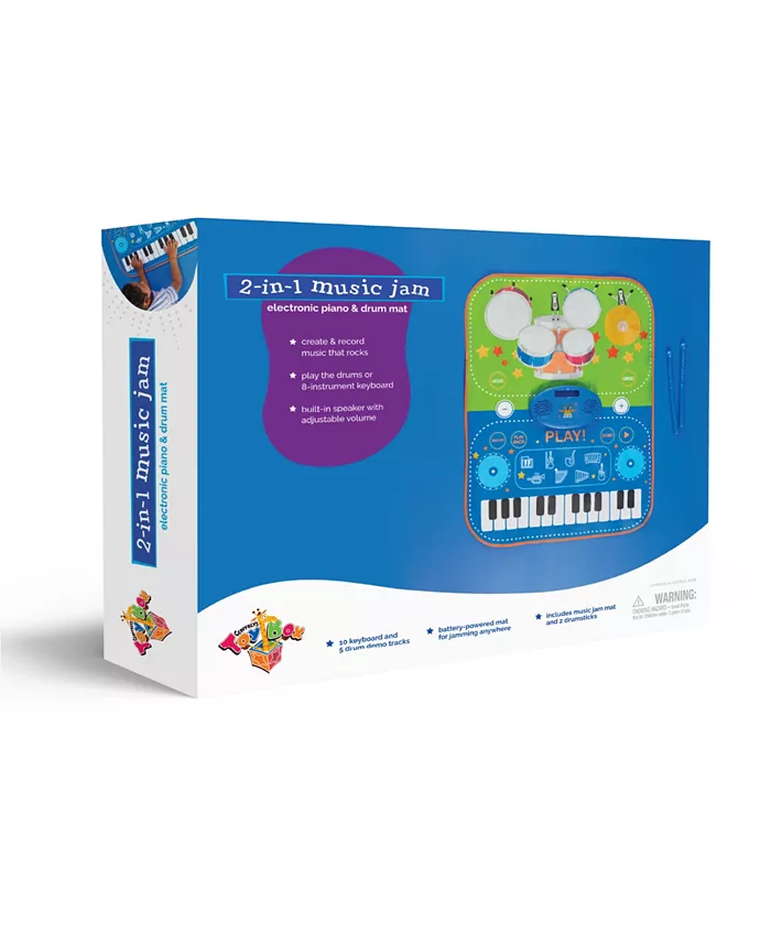 Geoffreys Toy Box 2-in-1 Music Jam 3 Pieces Electronic Piano and Drum Mat  Created for Macys