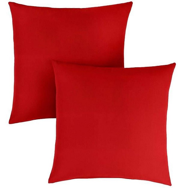 Canvas Jockey Outdoor Throw Pillows Red