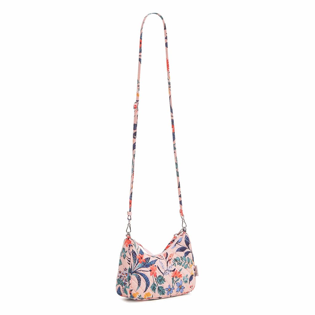 Vera Bradley  Mini Frannie Crescent Crossbody Bag in Paradise Coral