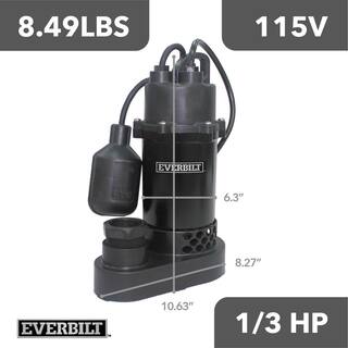 Everbilt 13 HP Aluminum Sump Pump Tether Switch HDSP33W