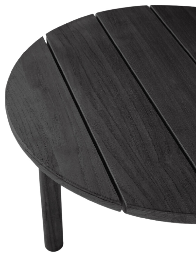 Round Slatted Outdoor Side Table  OROA Quatro   Transitional   Outdoor Side Tables   by Oroa   Eichholtz Furniture  Houzz