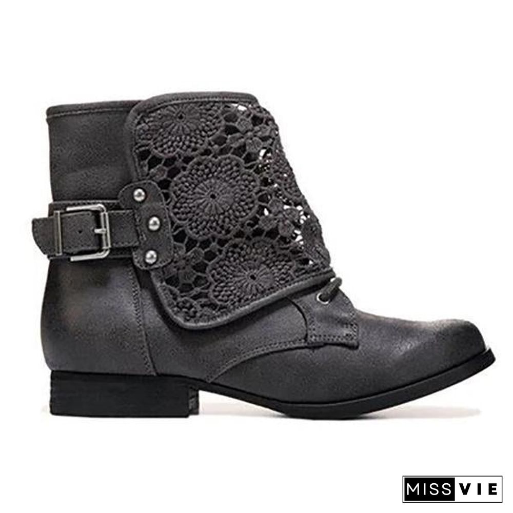 Women's Casual Lace Ankle Boots