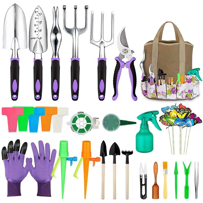 Garden Tool Kit Set 21 piece garden tool set gift Digging and raising flowers in pots to loosen the soil Aluminum gardening tool