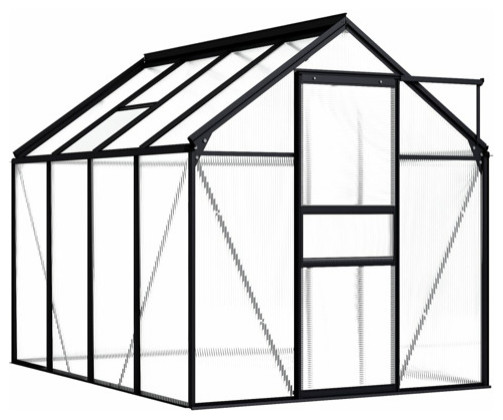 vidaXL Greenhouse Patio Grow House Outdoor Green House Anthracite Aluminum   Greenhouses   by vidaXL LLC  Houzz