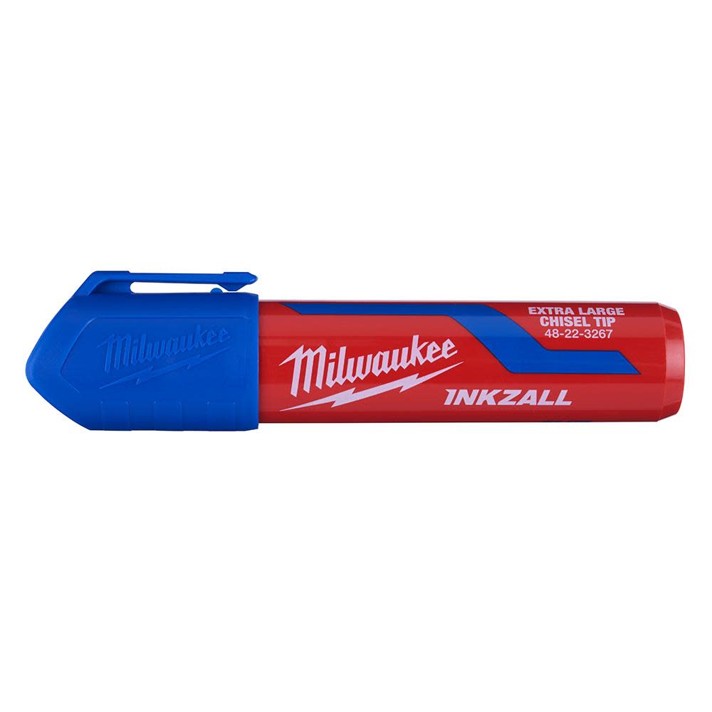 Milwaukee INKZALL Extra Large Chisel Tip Blue Marker 48-22-3267 from Milwaukee