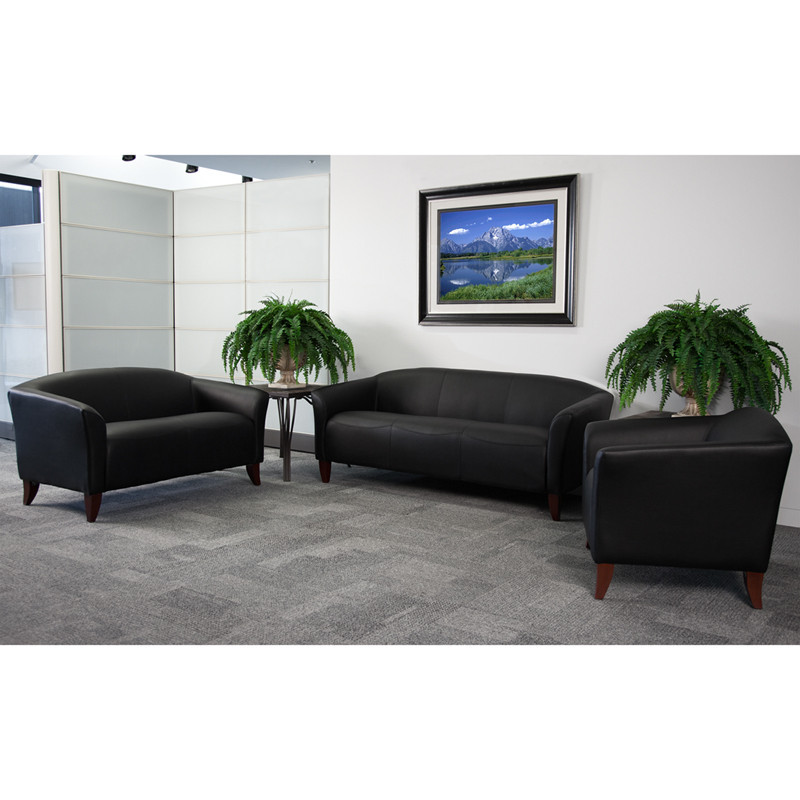 HERCULES Imperial Series Reception Set  Black LeatherSoft   Contemporary   Living Room Furniture Sets   by First of a Kind USA Inc  Houzz