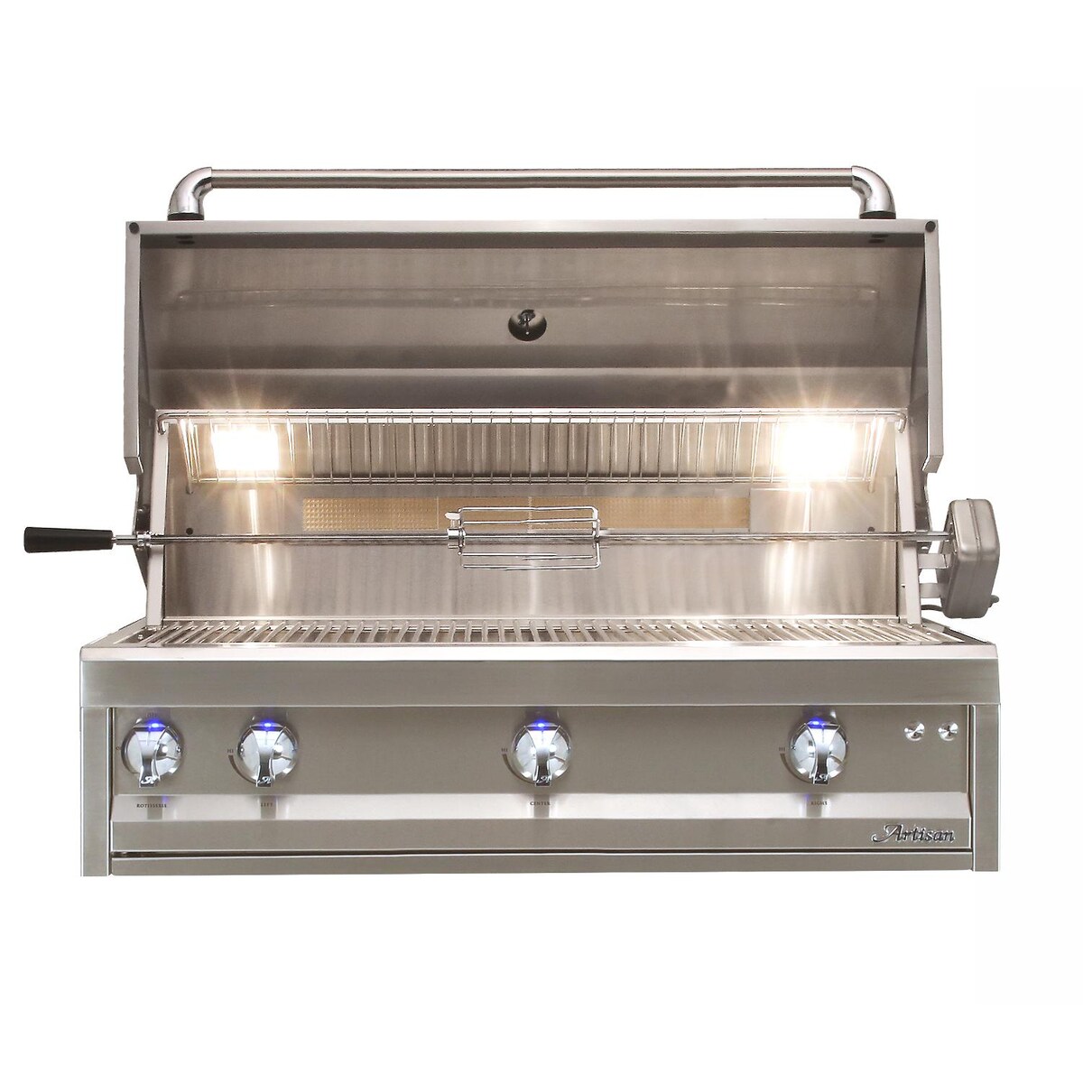 Artisan Professional 42-Inch 3-Burner Built-In Propane Gas Grill With Rotisserie