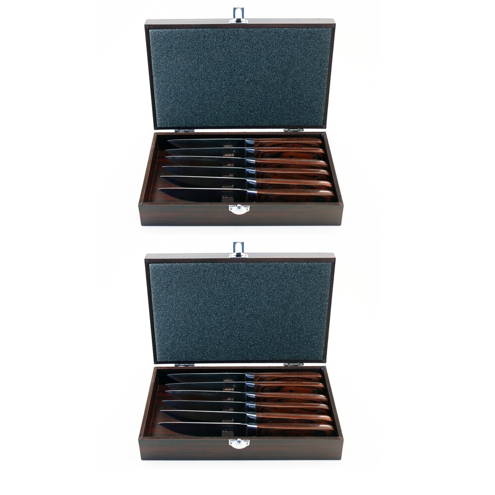 Pakka 14pc Steak Knife Set   2 Case