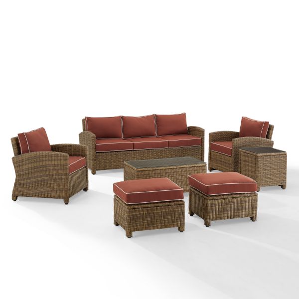 Bradenton 7Pc Outdoor Wicker Sofa Set