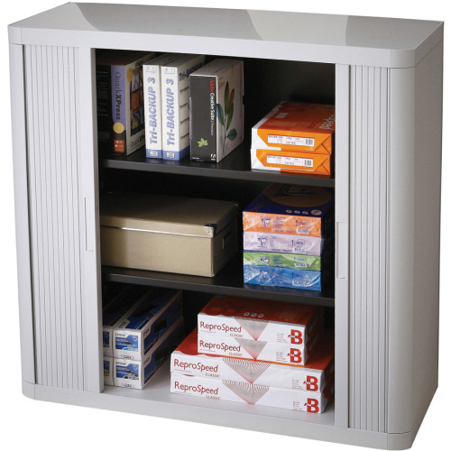 Paperflow Door Kit with Cabinet Sides for easyOffice 41 and 80 Gray Storage Cabinet Top， Back Base and Shelves (366014192346)