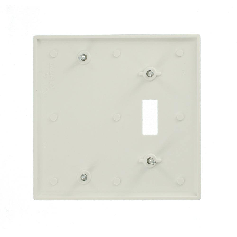 Leviton White 2-Gang 1-Toggle1-Blank Wall Plate (1-Pack) 002-88006-000