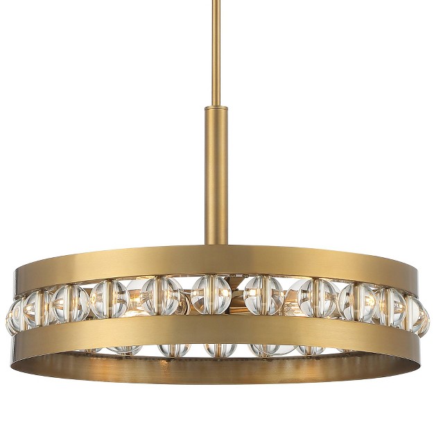 Wide Modern Clear Crystal Balls 4 light Fixture For Dining Room House Foyer Kitchen Island